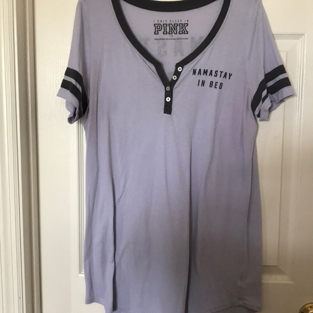 PINK NAMASTAY IN BED sleep shirt